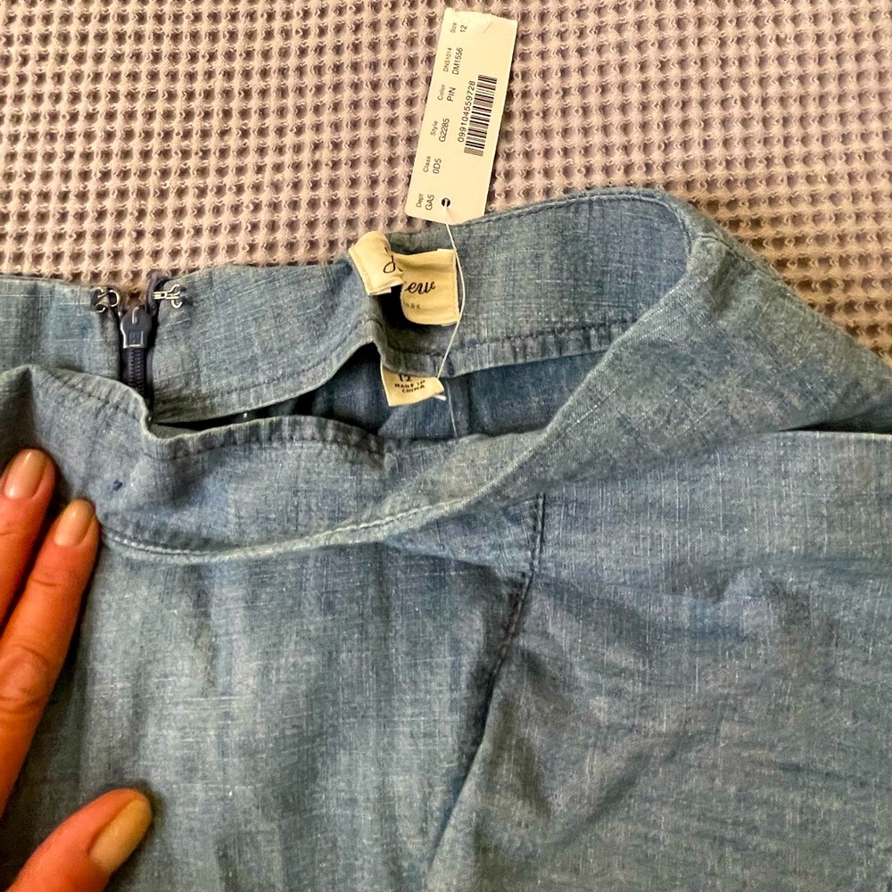 J Crew light jeans skirt